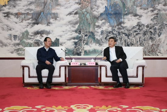 丁焰章拜會安徽省委常委、常務(wù)副省長鄧向陽