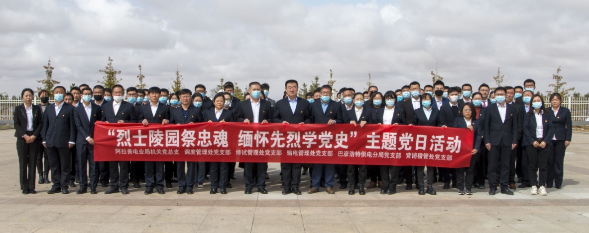 阿拉善電業(yè)局:“烈士陵園祭忠魂 緬懷先烈學黨史”主題黨日活動