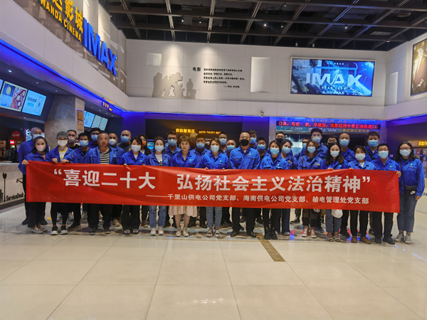 烏海供電公司多家黨支部聯合開展“喜迎二十大，弘揚社會主義法治精神”主題觀影活動